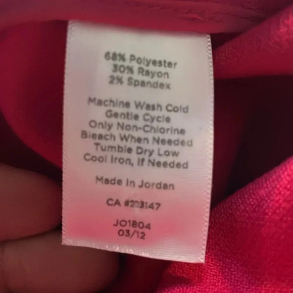 Talbots cropped trousers Bright pink Textured size 8P Double button Office - Picture 14 of 15